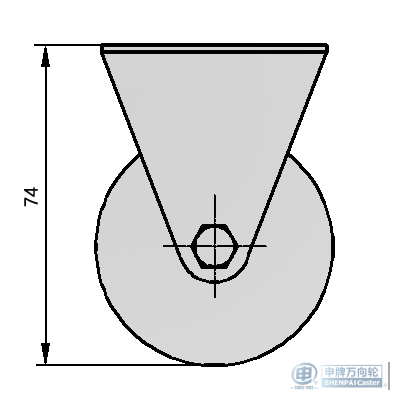 Rueda rígida de PU (roja) de 2"