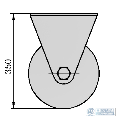 Rueda giratoria rígida de nailon con núcleo de hierro de 10"