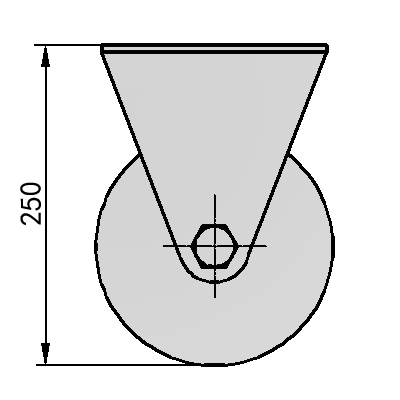 Rueda giratoria rígida de espuma elástica de goma de 8 "